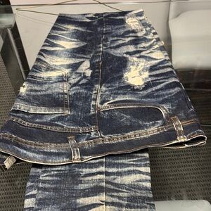 Stylish Distressed Blue Jeans